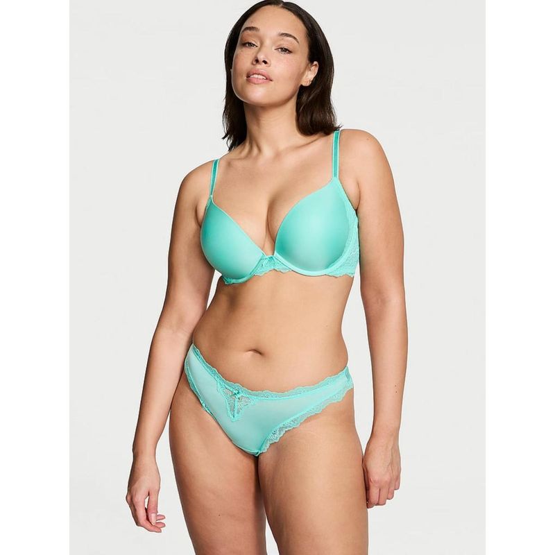 Victoria's Secret Dream Angels Smooth and Lace Push-Up Bra Blue (32A)