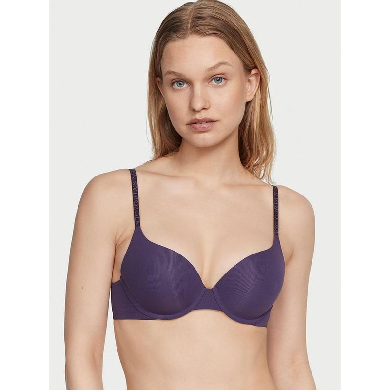 Victoria's Secret The T-Shirt Perfect Shape Smooth Micro-Rib Bra Purple (38D)