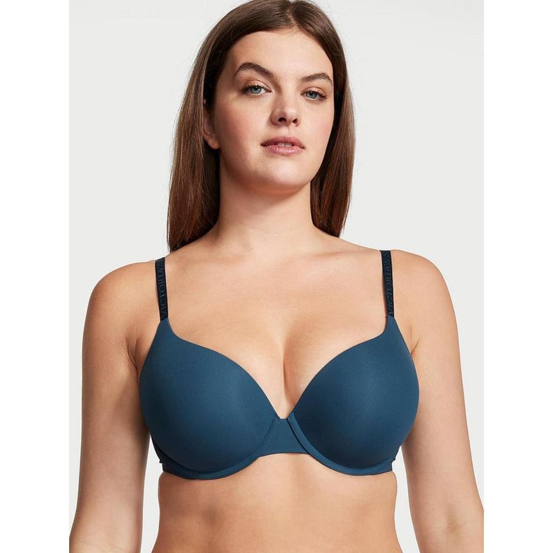 Victoria's Secret The T-Shirt Perfect Shape Smooth Micro-Rib Bra Blue (38B)
