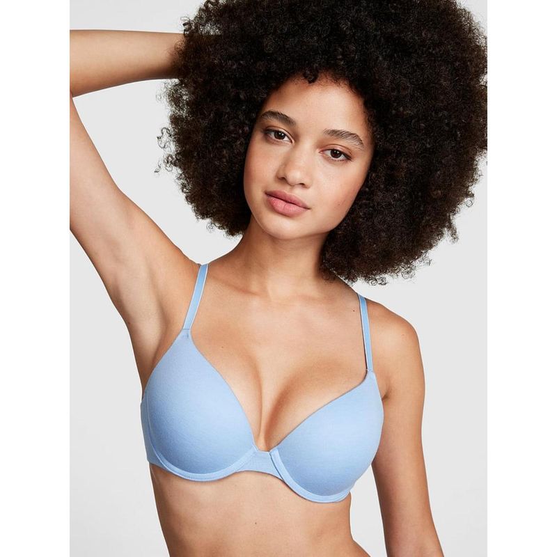 Victoria's Secret Pink Wear Everywhere Push-Up Bra Blue (38DD)