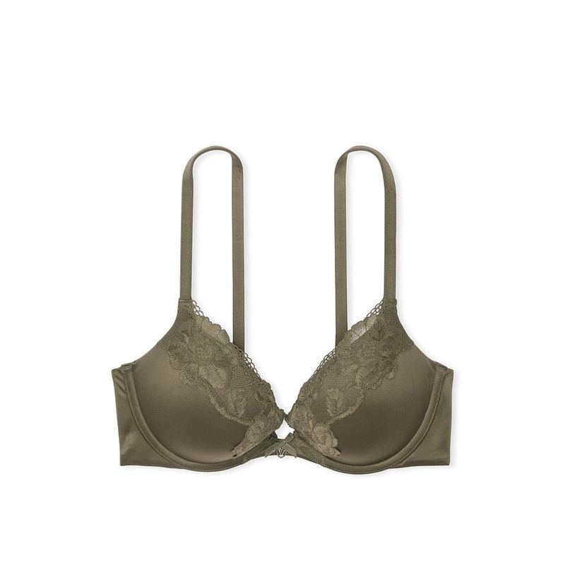 Victoria's Secret Lace-Trim Push-Up Bra Green (38DDD)