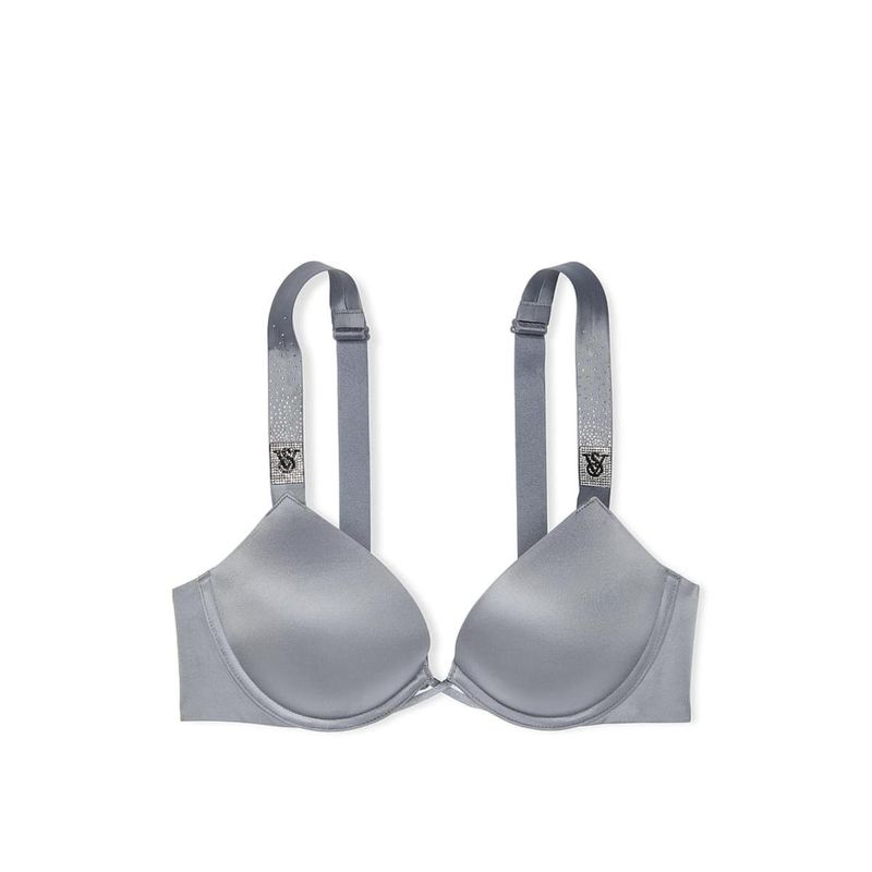 Victoria's Secret Very Sexy Bombshell Add-2-Cups Scattered Shine Strap Push-Up Bra Grey (32D)