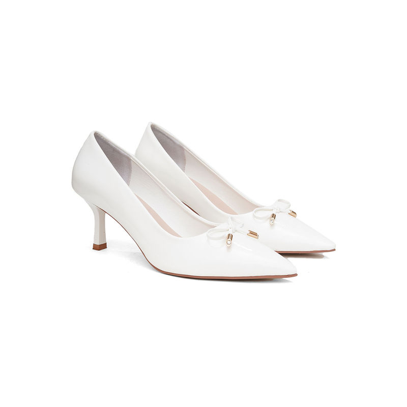 Sherrif Shoes White Casual Solid Pumps (EURO 36)