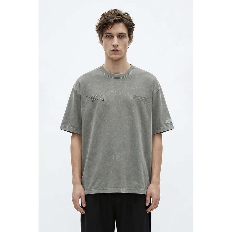 Snitch Grey Graphic Crew Neck Casual T-Shirt (L)