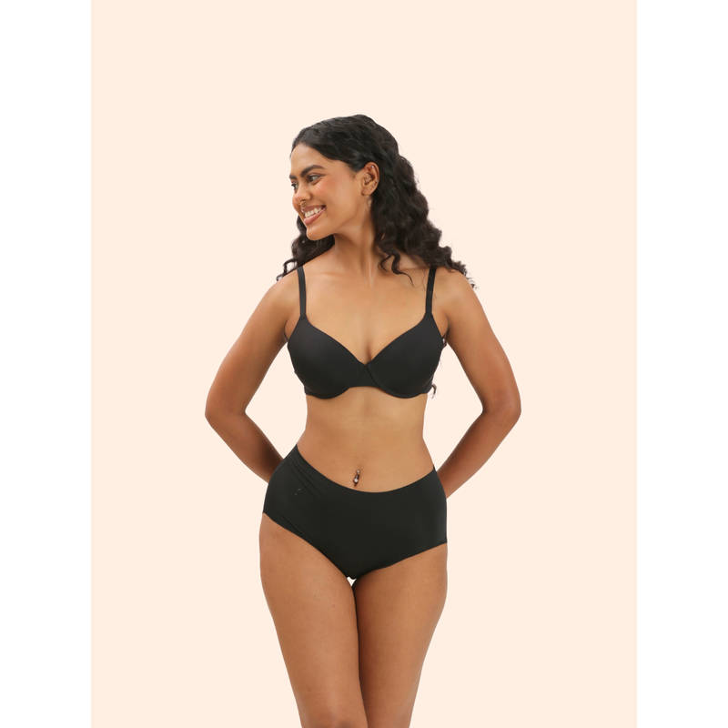 Underneat Women Seamless Everyday High Waisted Stretchable Shaper Brief (L)