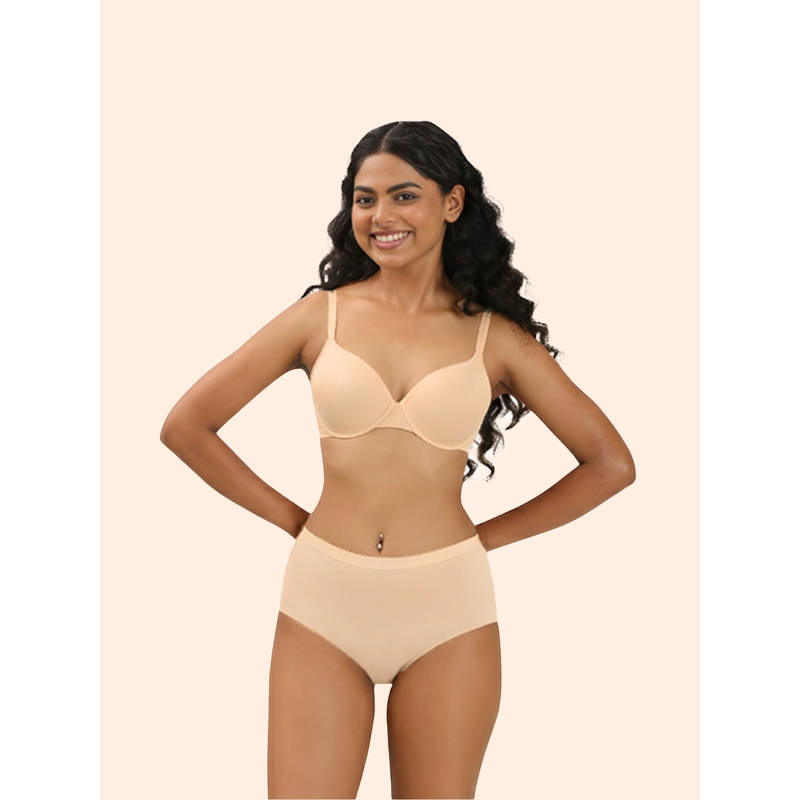 Underneat Women Seamless Everyday High Waisted Stretchable Shaper Brief (L)