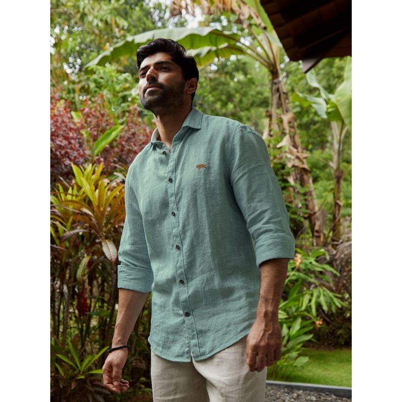 Andamen Opal Fade Green Regular Fit Shirt (XL)