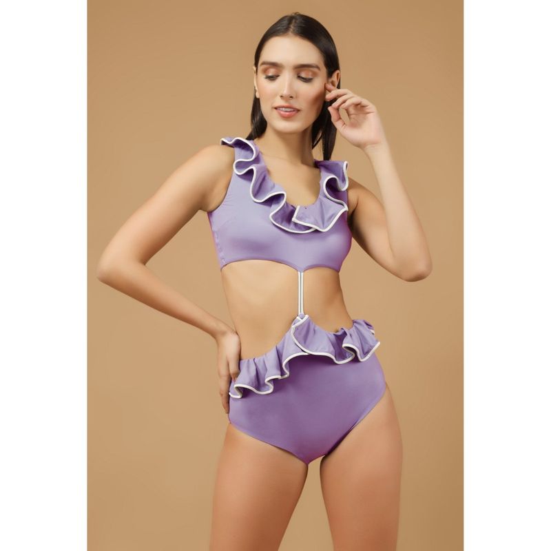 The Active Story Lavender Ruffles String Swimsuit (XS)