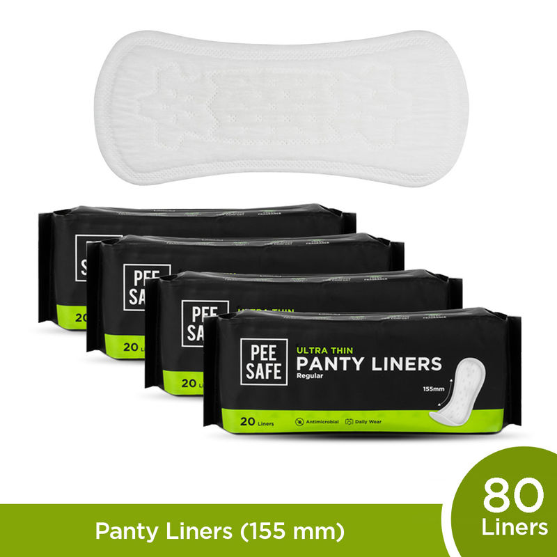 Pee Safe Daily Use Panty Liners - Optimum Coverage & Curvy Design, Cottony-Soft Surface