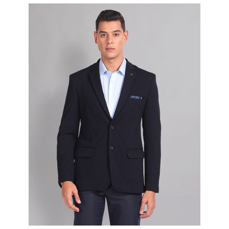 AD By Arvind Modern Slim Fit Knit Blazer (42)