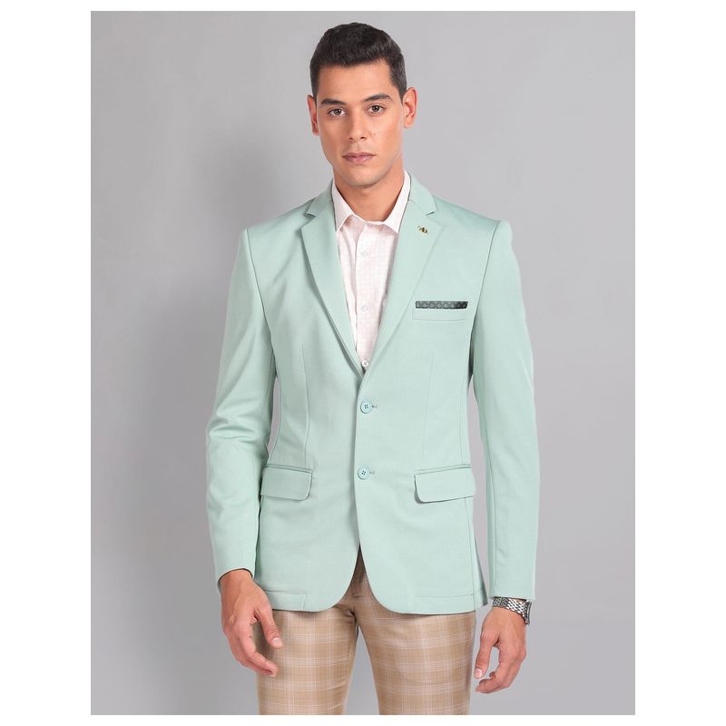 AD By Arvind Sartorial Slim Fit Patterned Blazer (46)