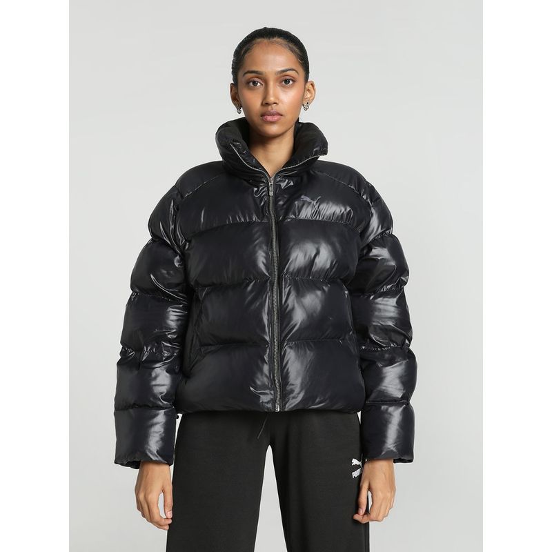 Puma Shiny Puffer Women Black Jacket (M)