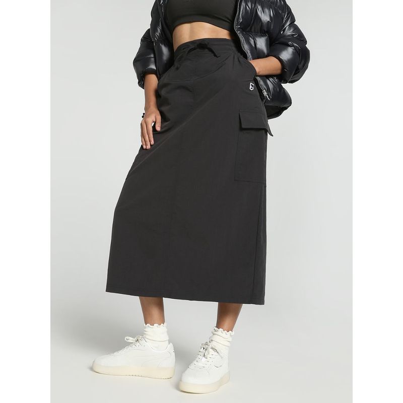 Puma Downtown Cargo Midi Women Black Skirts (XS)
