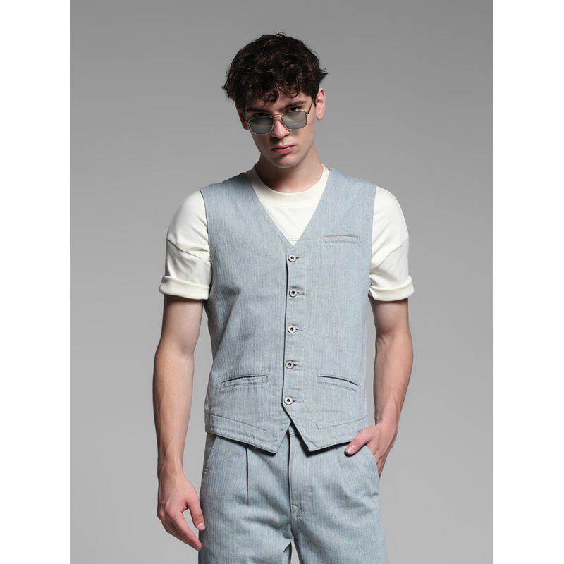 Jack & Jones Grey Regular Fit Waistcoat (L)