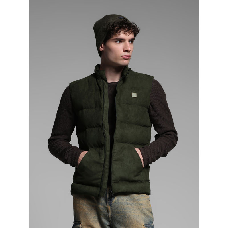 Jack & Jones Green Regular Fit Puffer Jacket (S)