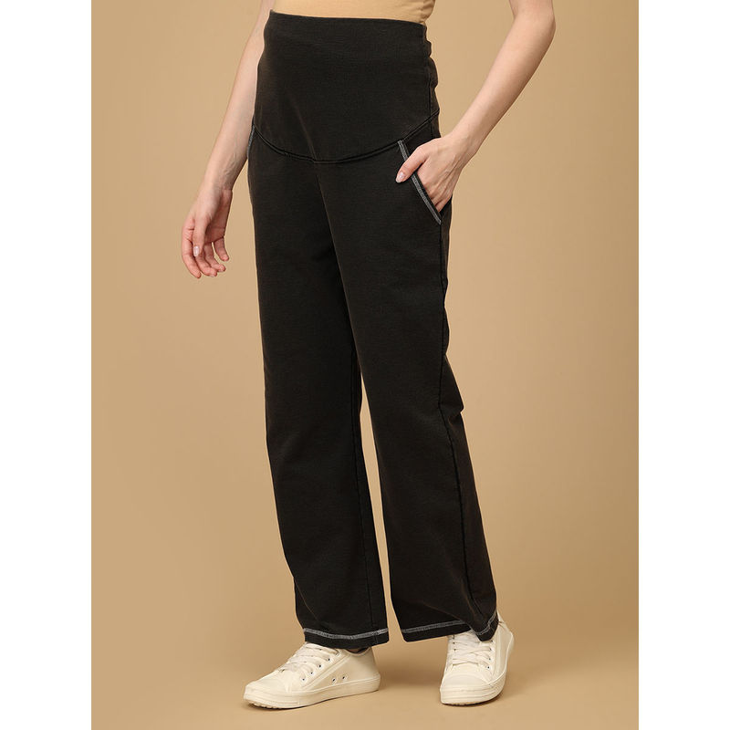 The Mom Store Black Maternity Knit Denims With Belly Support (S)