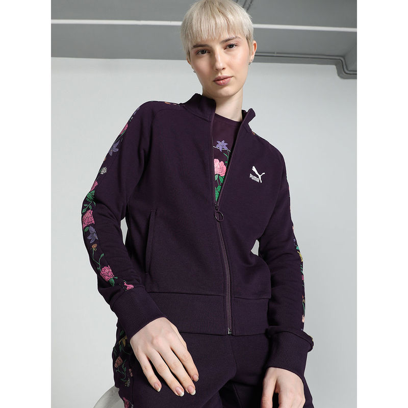 Puma Classics Petalia T7 Women's Purple Track Jackets (M)