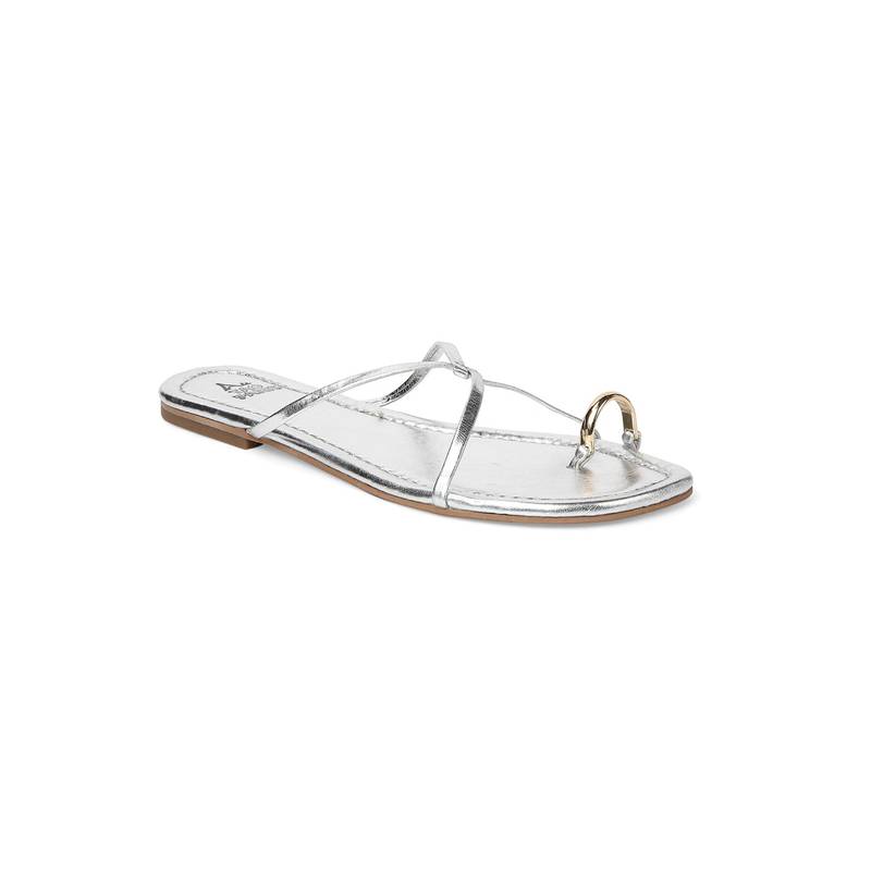 Tao Paris Women Slip On Flats Silver With Toe Ring (EURO 36)