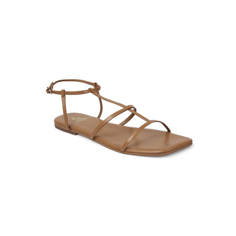 Tao Paris Women Nude Beige Flat Sandals (EURO 40)
