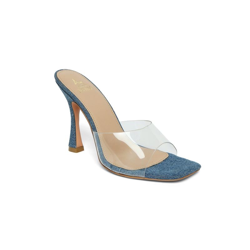 Tao Paris Women Genoa Transparent Denim Blue Heels (EURO 39)