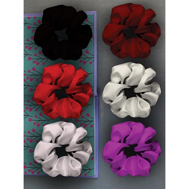 Ferosh Solid Deep Coloured Scrunchies (Set of 6) Buy Ferosh Solid Deep