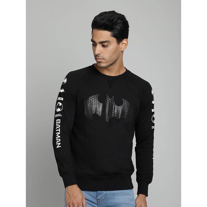 Free Authority Batman Printed Black Sweatshirt For Men (S)