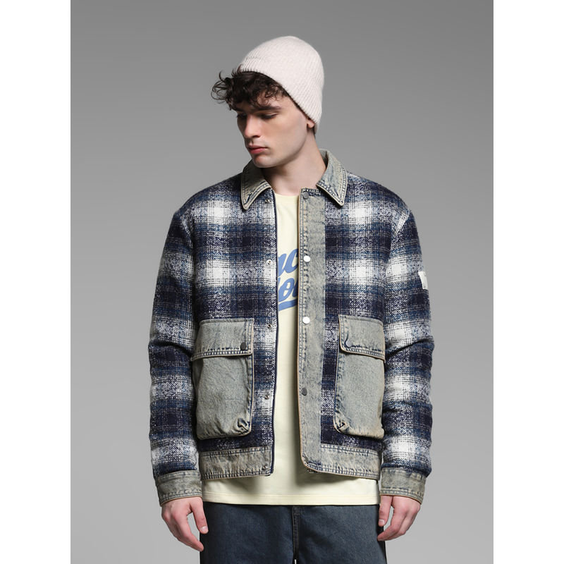 Jack & Jones Blue Checks Jacket (XL)
