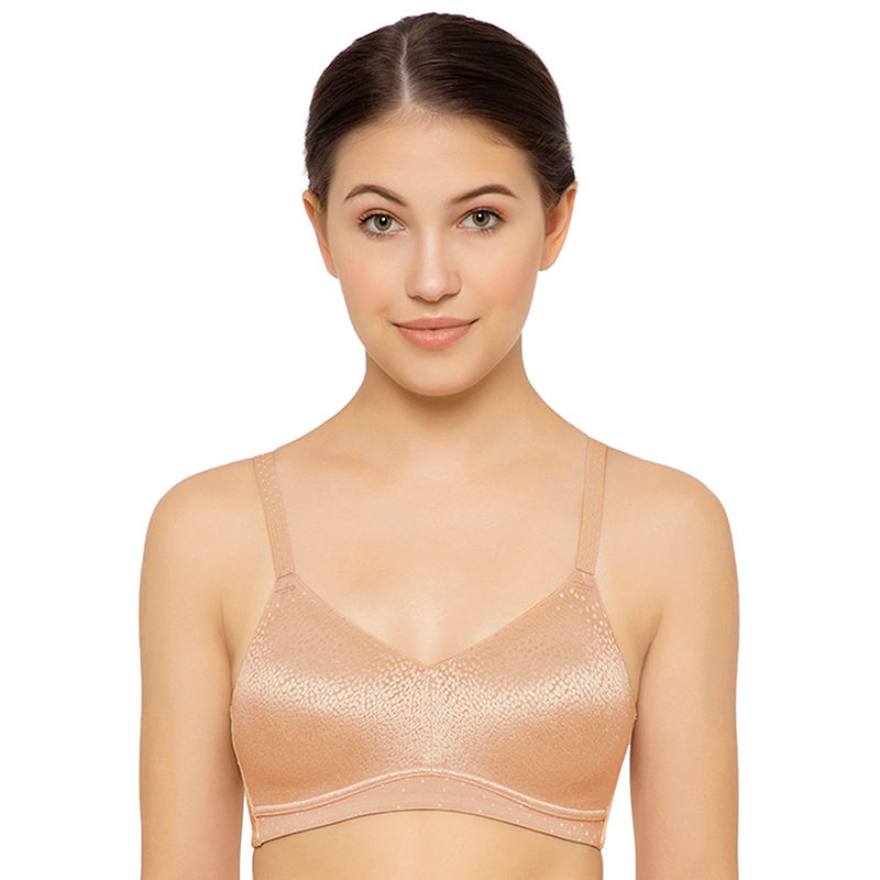 Wacoal Nylon Wireless Non-Padded Full T-Shirt Bra -852303 - Gold (36D)