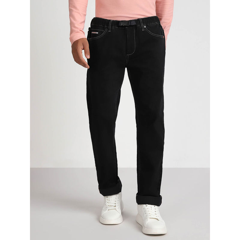 Lee Mens Black Jogger Jeans (28)