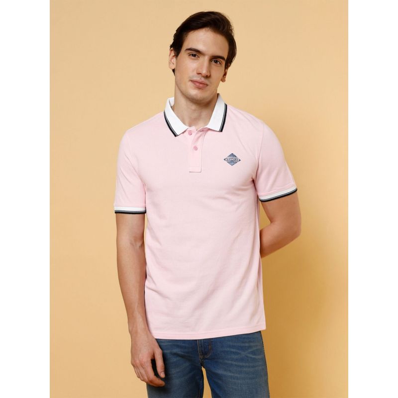 Wrangler Mens Solid Pink Polo T-Shirt (M)