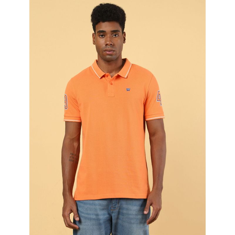 10422 Orange Polo Neck T-Shirt