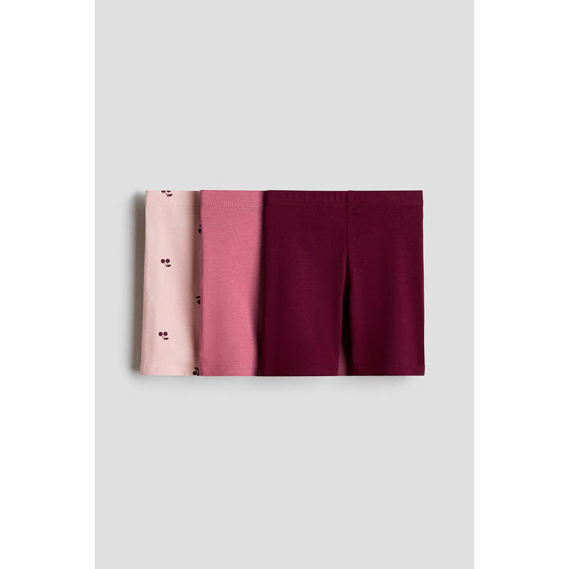 H&M Girls Multi-Color 3-pack cotton cycling shorts (1.5-2 Years)