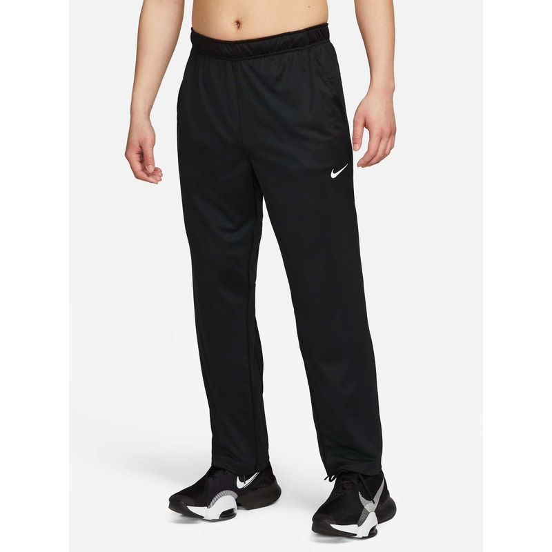 Nike Totality Men Black Dri-Fit Open Hem Versatile Trackpant (L)
