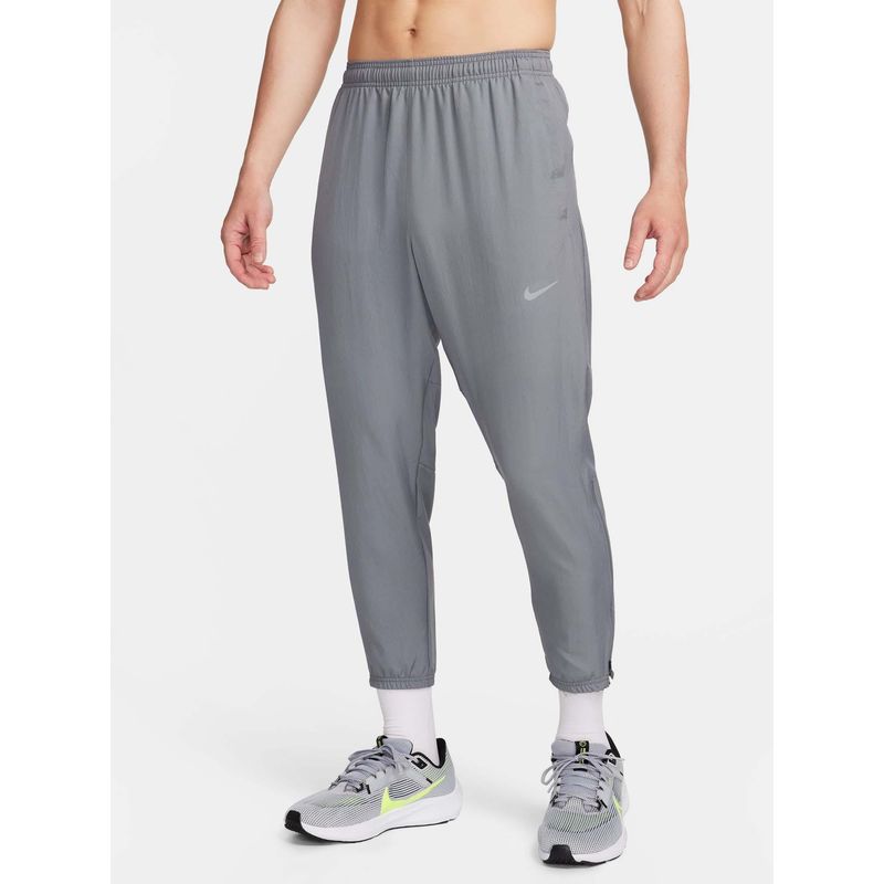 Nike Challenger Men Grey Dri-Fit Woven Running Joggers (S)