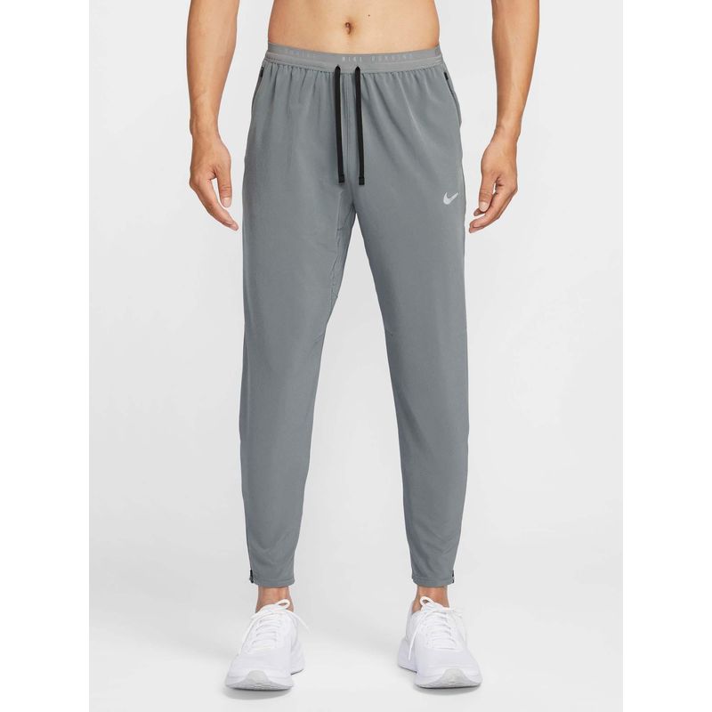 Nike Stride Men Grey Dri-Fit Woven Running Joggers (L)