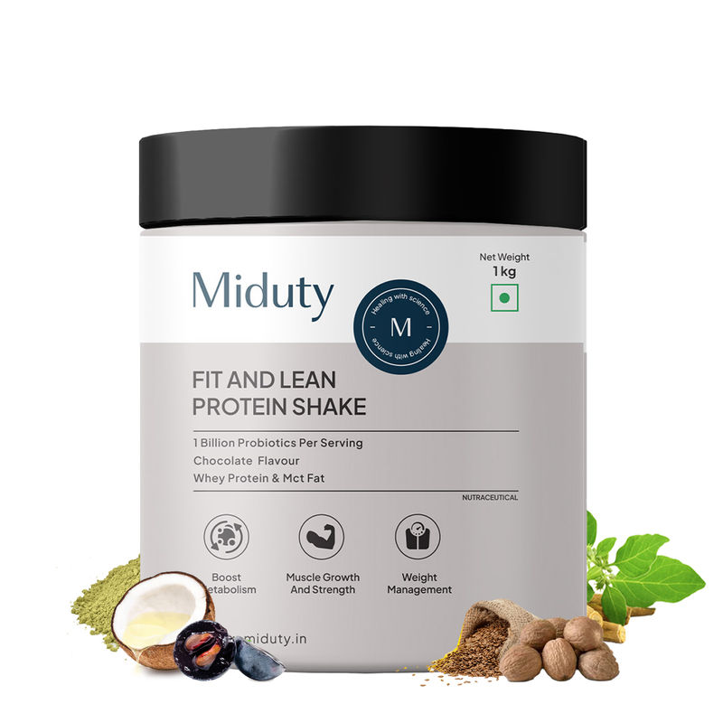 Miduty Fit & Lean Protein Shake Whey Protein Isolate Weight Loss Muscle Recovery Chocolate