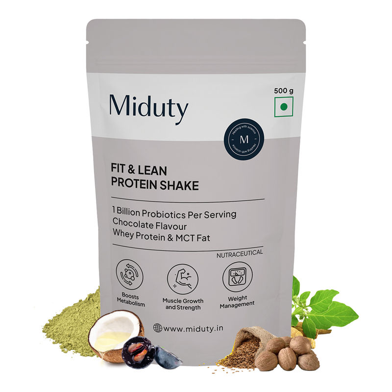 Miduty Fit & Lean Protein Shake Whey Protein Isolate Weight Loss Muscle Recovery Chocolate