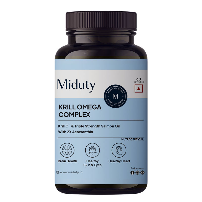 Miduty Krill Omega Complex Omega EPA DHA Heart Brain Health  Astaxanthin