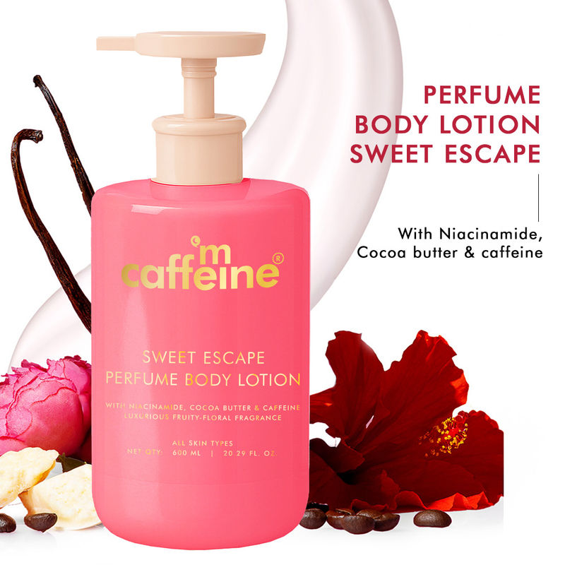 MCaffeine Sweet Escape Perfume Body Lotion With Niacinamide & Cocoa Butter Fruity Floral Fragrance