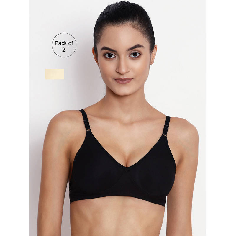 Abelino Pack Of 2 Non Padded Seamless Bras. - Multi-Color (32B)