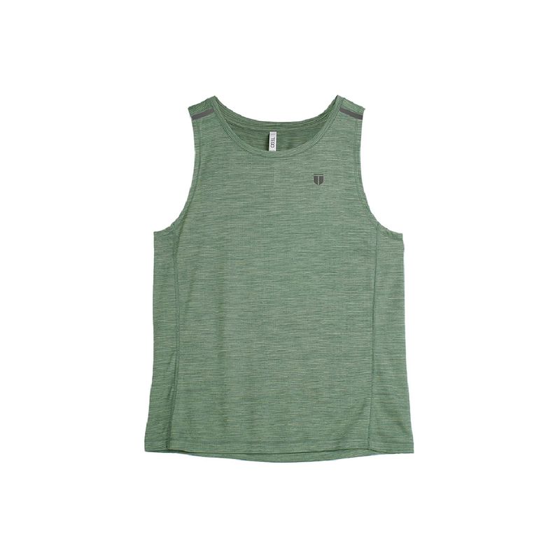 Tego Green Solid Regular Fit Tank Top (S)
