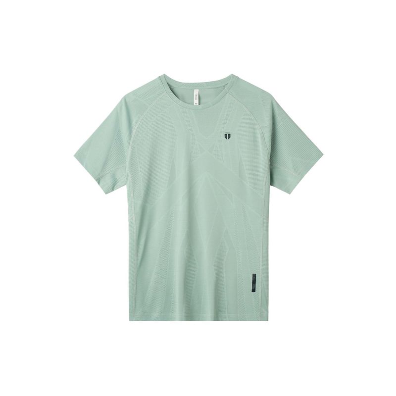 Tego Green Solid Regular Fit T-shirt (S)