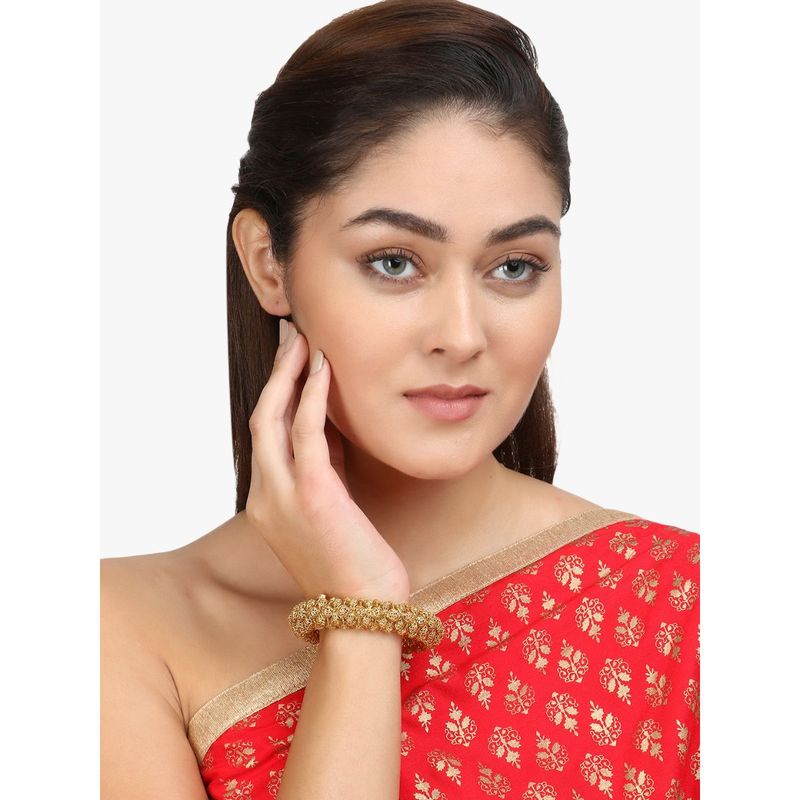 Adwitiya Women 24K Gold Plated Embellished Designer Kada (2.4)