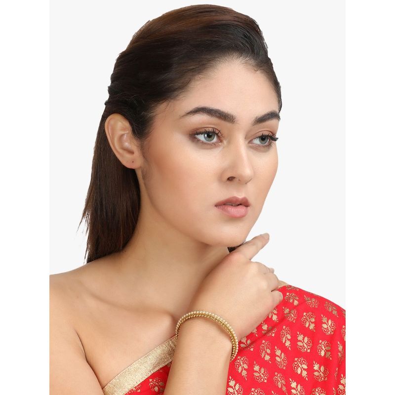 Adwitiya Women 24K Gold Plated Embellished Designer Kada (2.6)