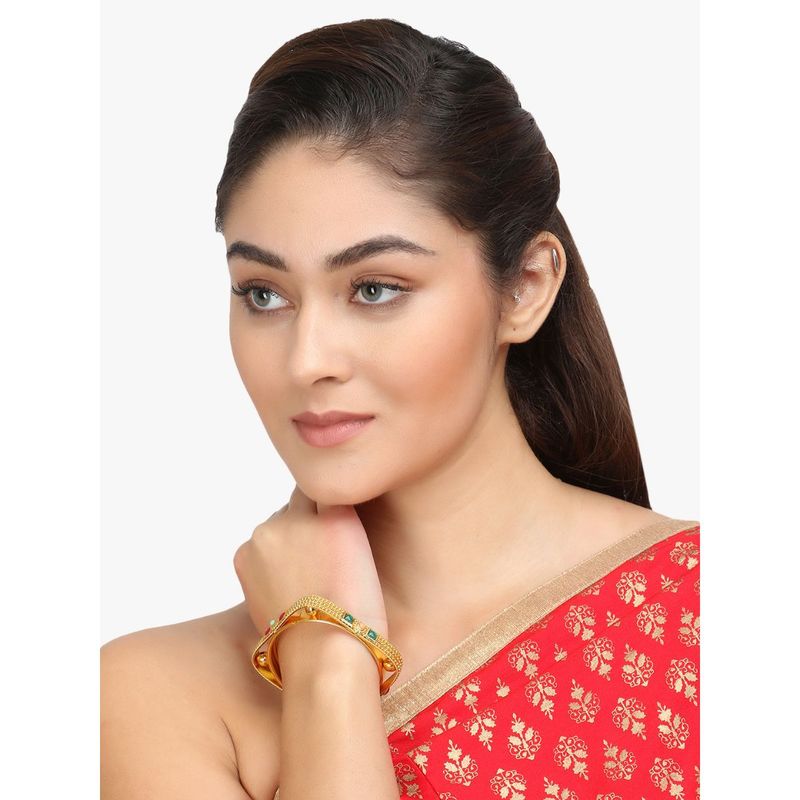 Adwitiya Gold Plated Bangles Beautiful Handcrafted Bangle (2.4)