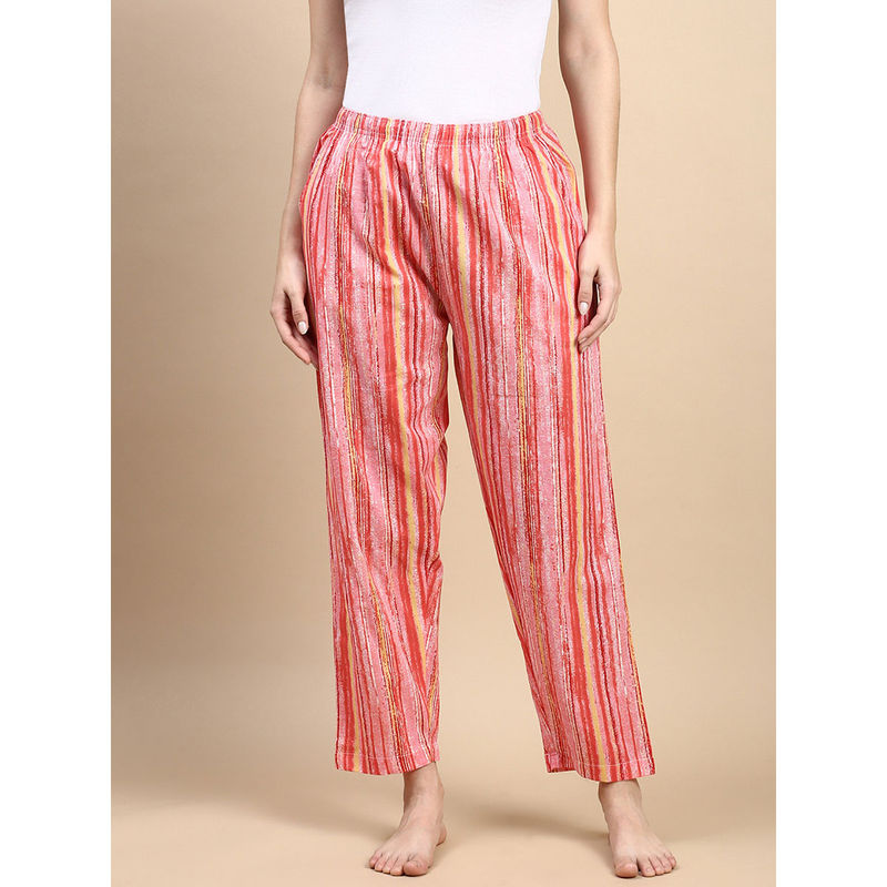 Kryptic Multi-Color Stripes Cotton Relaxed Fit Pyjama (M)