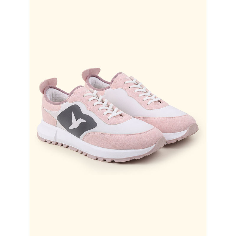 Yoho Pink Low Top Sneakers for Women (UK 3)