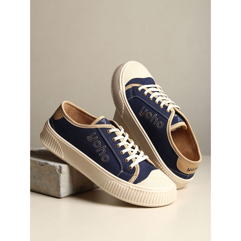 Yoho Navy Blue CAS Sneakers for Women (UK 4)