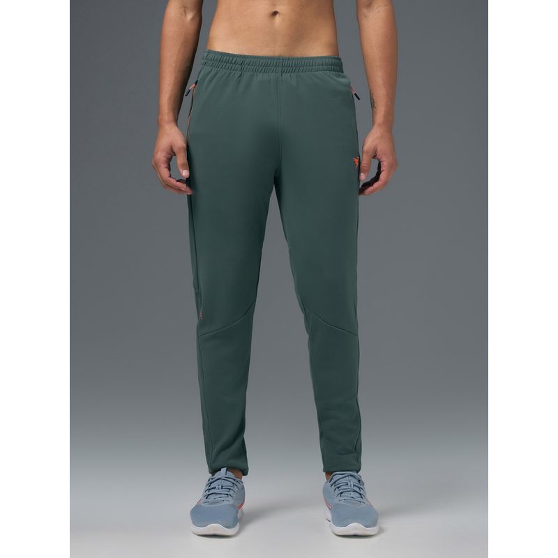 Technosport Men Green Plus Size Solid Slim Fit Sports Trackpant (4XL)