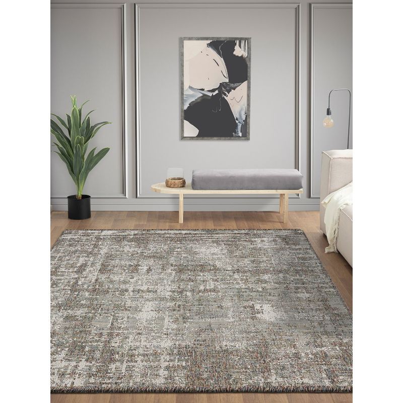 OBSESSIONS Ultra Soft Polypropylene Modern Carpet, Beige (4X6 Feet)